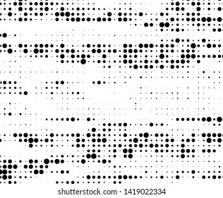 Dotted panel. Small and big dots of black color on white background. Vector illustration