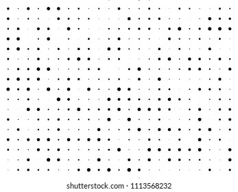 Dotted pannel with circles, dots, point different size, scale. Halftone pattern. Design element for web banners, posters, cards, wallpapers, sites, panels. Black and white color 