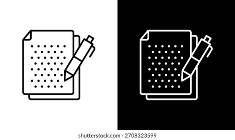 Diseño de conjunto de iconos blancos de papel punteado