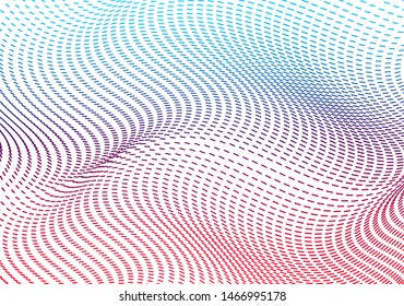 Dotted particles flow vector abstract background, science and technology theme illustration, array of dynamic particles, template for covers banners and ads.