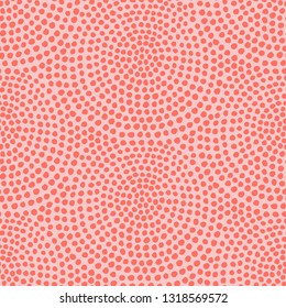 Dotted pattern of coral circles