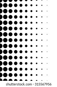 Dotted pattern. Vertically seamless. Dots, halftone background.