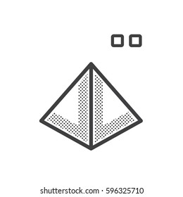 dotted pyramid 3D print icon