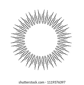 dotted radial motif concentric dots circular design 

