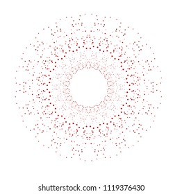 dotted radial motif concentric dots circular design 

