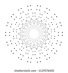 dotted radial motif concentric dots circular design 


