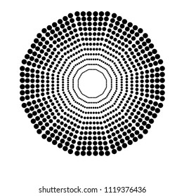 dotted radial motif concentric dots circular design 

