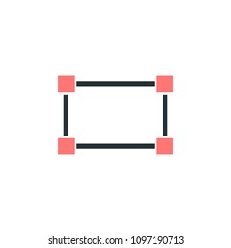 dotted rectangle icon. Element of web icon with one color for mobile concept and web apps. Isolated dotted rectangle icon can be used for web and mobile on white background