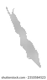 Dotted of Red Sea Map Isolated Vector Stock