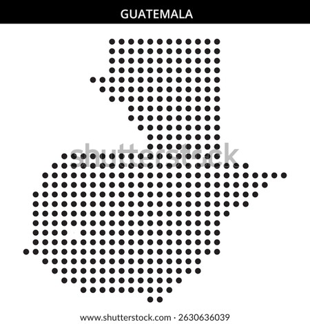 Dotted representation of the Guatemala map shape