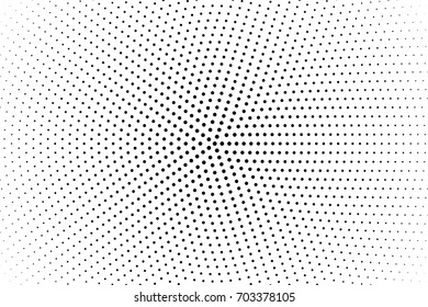 Dotted retro backdrop, panels with dots, points, circles, rounds. Comic pattern. Halftone background. Black and white color. Design element for web banners, posters, cards, wallpaper, sites.  
