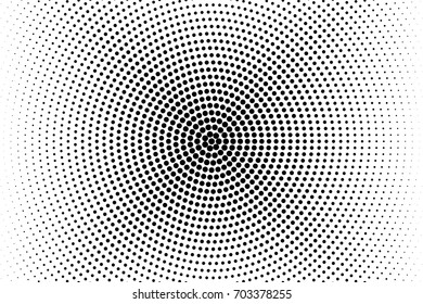 Dotted retro backdrop, panels with dots, points, circles, rounds. Comic pattern. Halftone background. Black and white color. Design element for web banners, posters, cards, wallpaper, sites.  