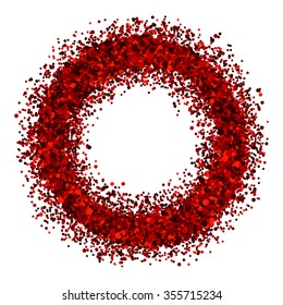 Dotted ring for design project - 3D illusion  - vector illustration 