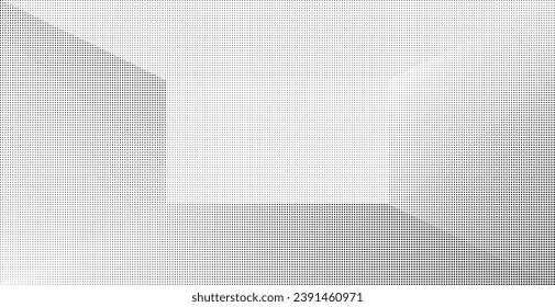 dotted room, empty space, vector illustration