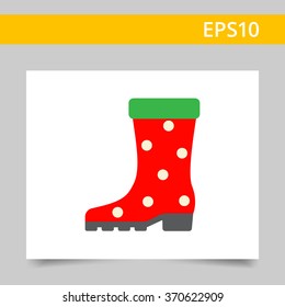 Dotted rubber boot icon