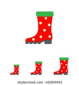 Dotted rubber boot icon