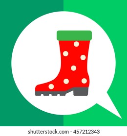 Dotted rubber boot icon