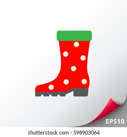 Dotted rubber boot icon