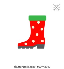 Dotted rubber boot icon