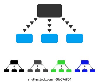 Dotted Scheme flat vector icon. Colored dotted scheme gray, black, blue, green icon versions. Flat icon style for web design.