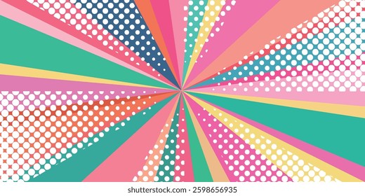 Dotted Screen Tone Colorful Background