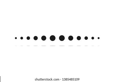 Dotted seamless line simple geometric circle lines on white background. EPS 10