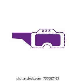 dotted shape 3d glasses technology object to entertainment