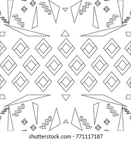 dotted shape abstract figures memphis style background