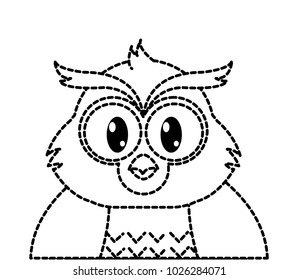 dotted shape adorable owl cute animal character