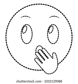 dotted shape amazed face gesture emoji expression