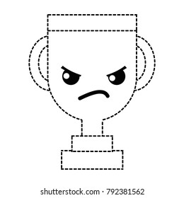 dotted shape angry and cute cup prize kawaii