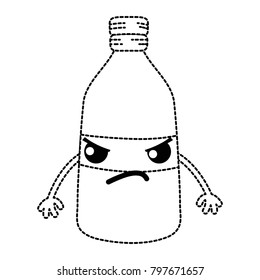 dotted shape angry mason glass kawaii with arms