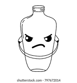 dotted shape angry mason jar kawaii with wire handle
