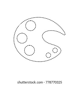 dotted shape art palette tool to paint and drawing