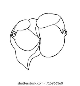 dotted shape avatar couple face with hairstyle design