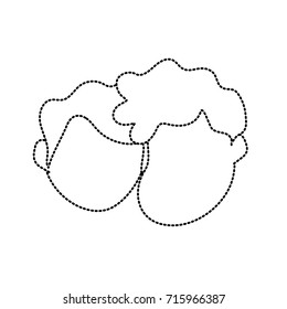 dotted shape avatar couple face with hairstyle design