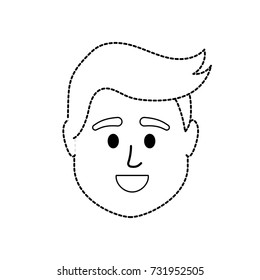 dotted shape avatar man head to social user