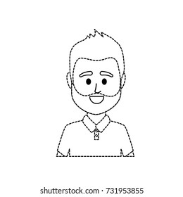 dotted shape avatar man with t-shirt design