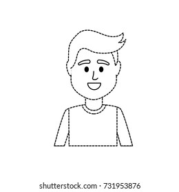 dotted shape avatar man with t-shirt design