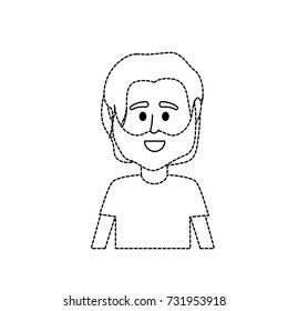 dotted shape avatar man with t-shirt design