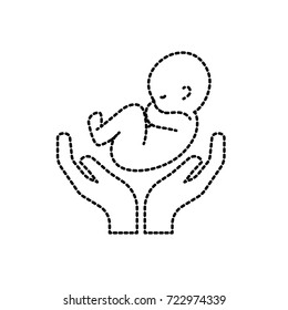 dotted shape baby umbilical cord and new life