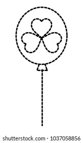 dotted shape balloon with clover plant sign to celebrate