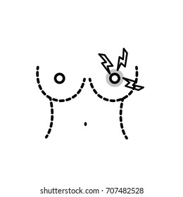 dotted shape breast cancer sickness and medical support