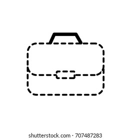 dotted shape briefcase to businessman important documents pepers