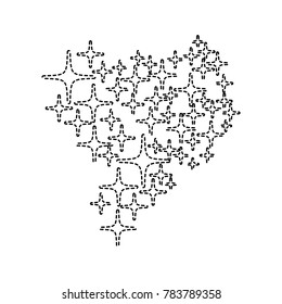 dotted shape bright stars shiny in the night sky