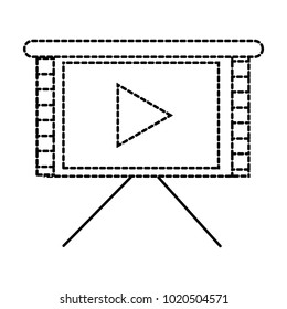 dotted shape business presentation screen video technology