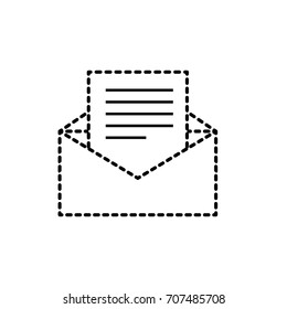 dotted shape card letter with important message information