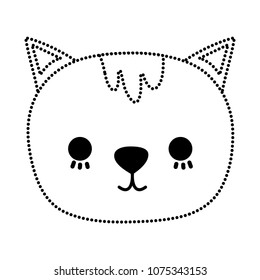 dotted shape cat head pet cute animal