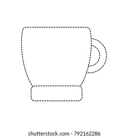 dotted shape coffee cup drink beverage icon