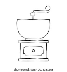 dotted shape coffee grinder machine to coffee texture